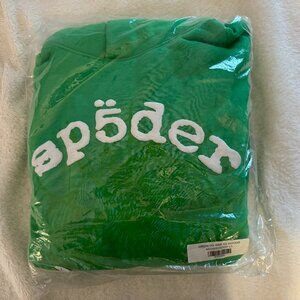 Slime Green Sp5der Hoodie Large